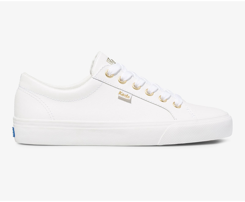 Keds Womens Sneakers White - Jump Kick Leather - 259ACYUHO